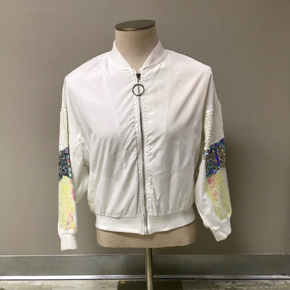 Sequins jacket and jean set